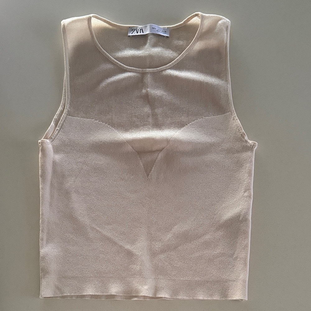 Zara Women's Beige Tank Top